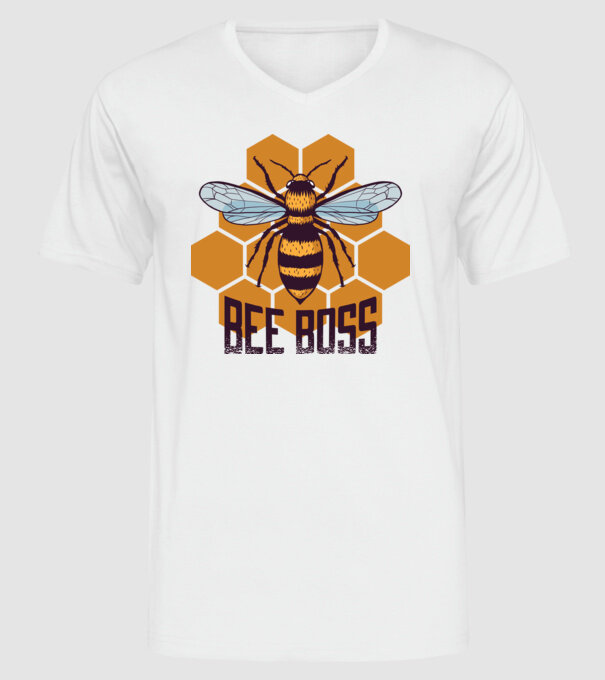 Bee Boss Șef Apicultor model alb pe tricou