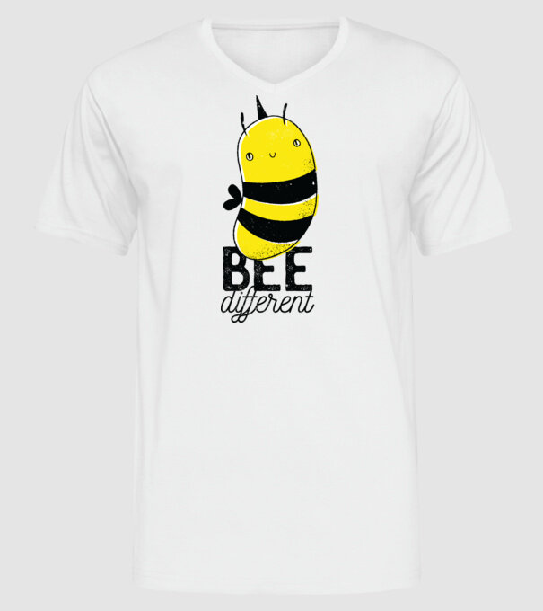 Bee different tricou albinuță model alb pe tricou