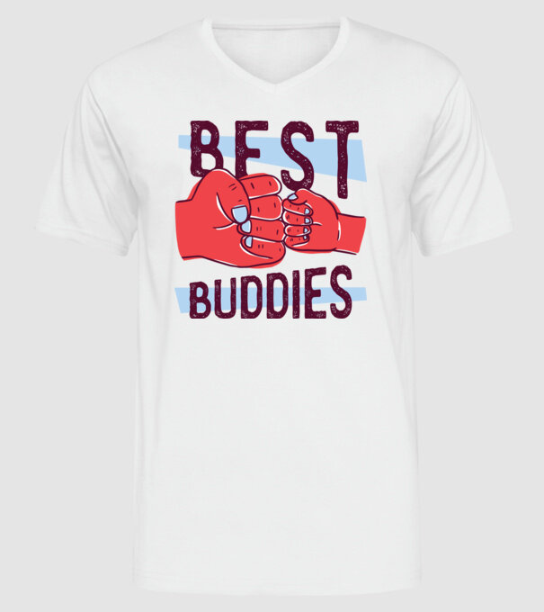 Best Buddies - Cei mai buni prieteni model alb pe tricou