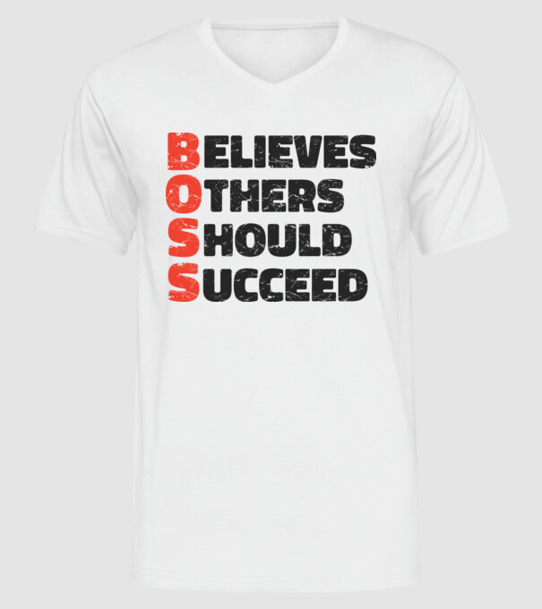 BOSS Șef model alb pe tricou