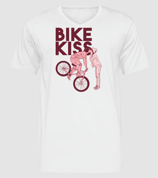 Pupici cu bicicletă model alb pe tricou