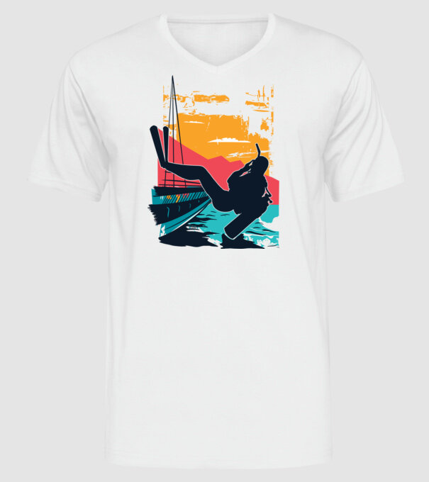 Tricou Scafandru Retro model alb pe tricou