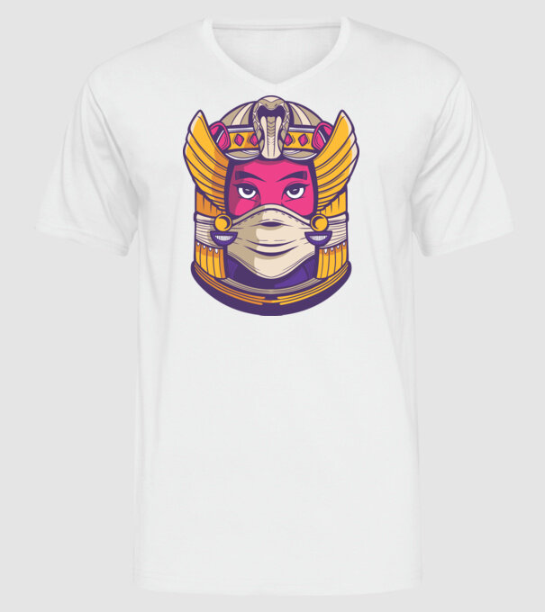 Cleopatra Mască model alb pe tricou