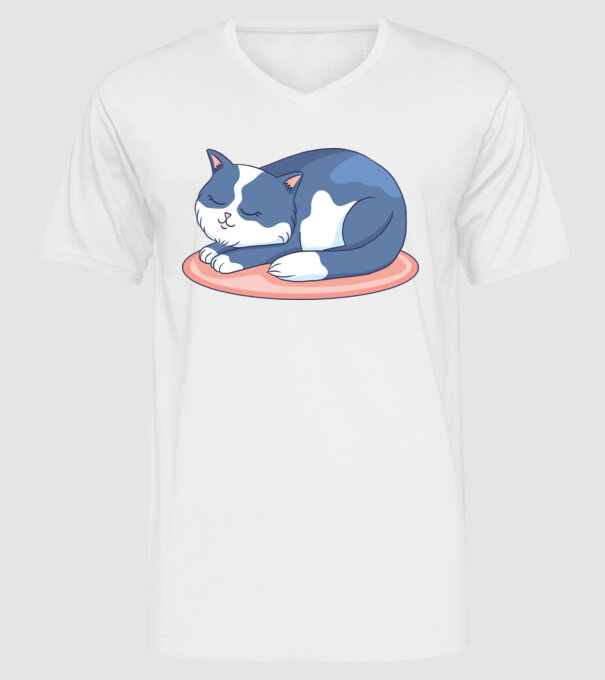Pisicuță drăguță model alb pe tricou