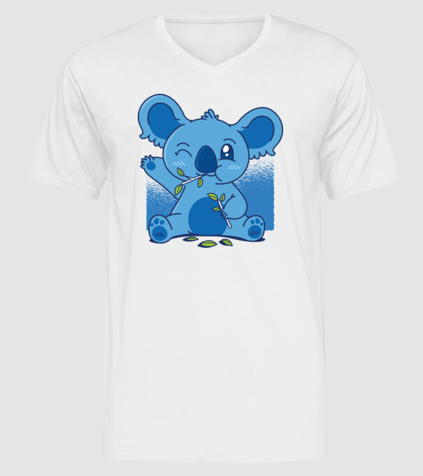 Koala drăguț model alb pe tricou