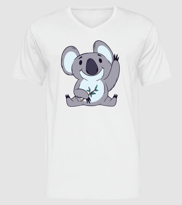 Koala drăguț model alb pe tricou