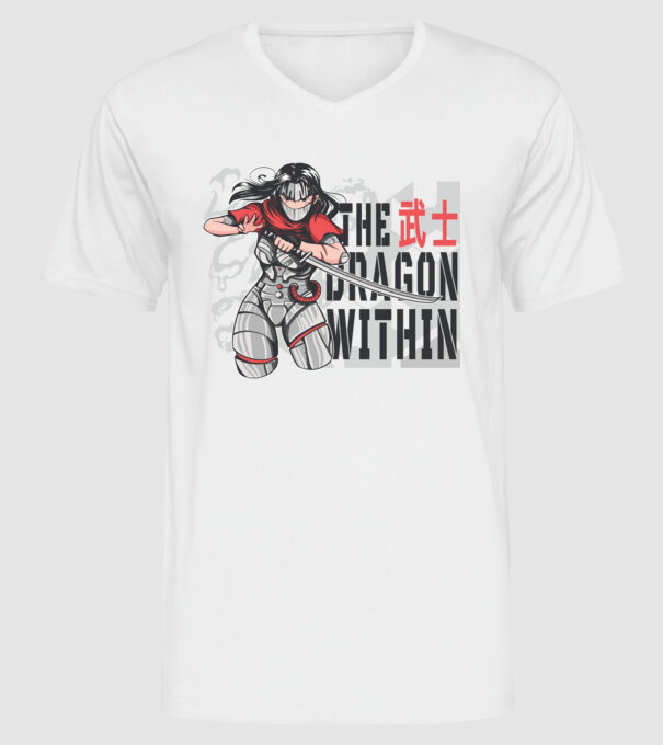 Cyborg Ninja fată Anime model alb pe tricou