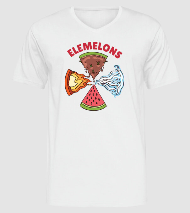 Elemente pepene model alb pe tricou