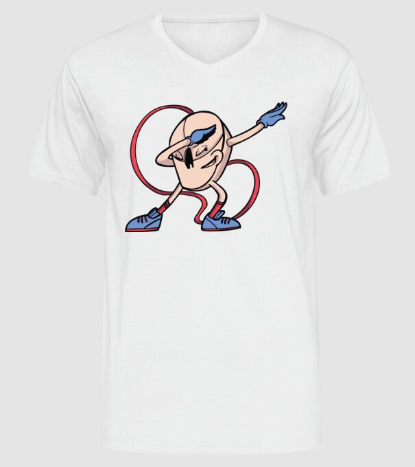 Șoarece DAB model alb pe tricou