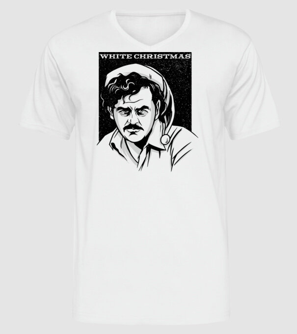 Crăciun alb cu Pablo model alb pe tricou
