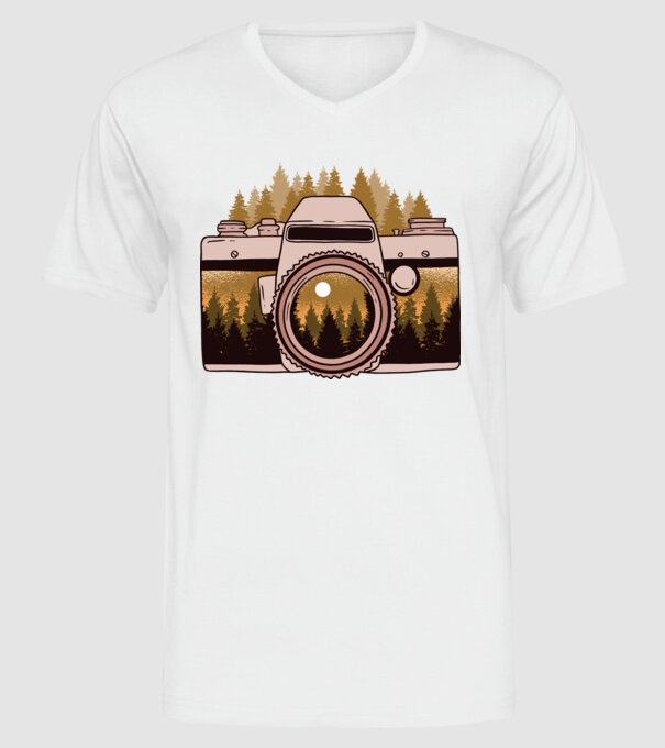 Natură Fotograf tricou fotograf model alb pe tricou