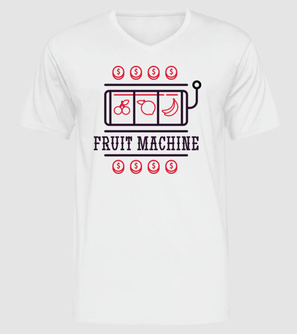 Fruit Machine Slot Machine model alb pe tricou