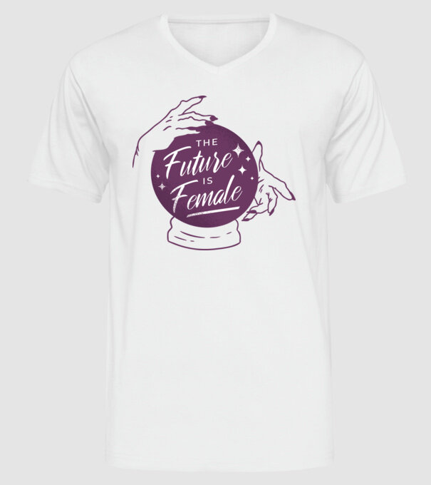 Future is Female Ziua Femeii model alb pe tricou