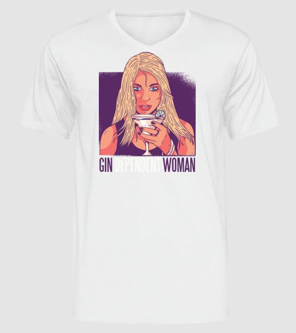 Gindependent Woman model alb pe tricou