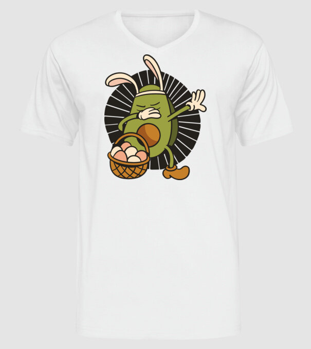 Avocado de Paște DAB model alb pe tricou