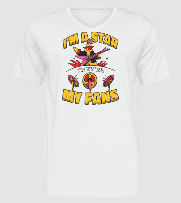 'I''m a Star, They''re my Fans' model alb pe tricou