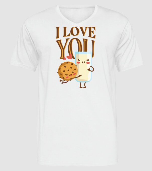 'I Love You tricou drăguț cuplu pentru Valentine''s Day' model alb pe tricou