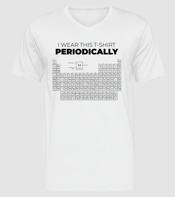 I wear this t-shirt periodically model alb pe tricou
