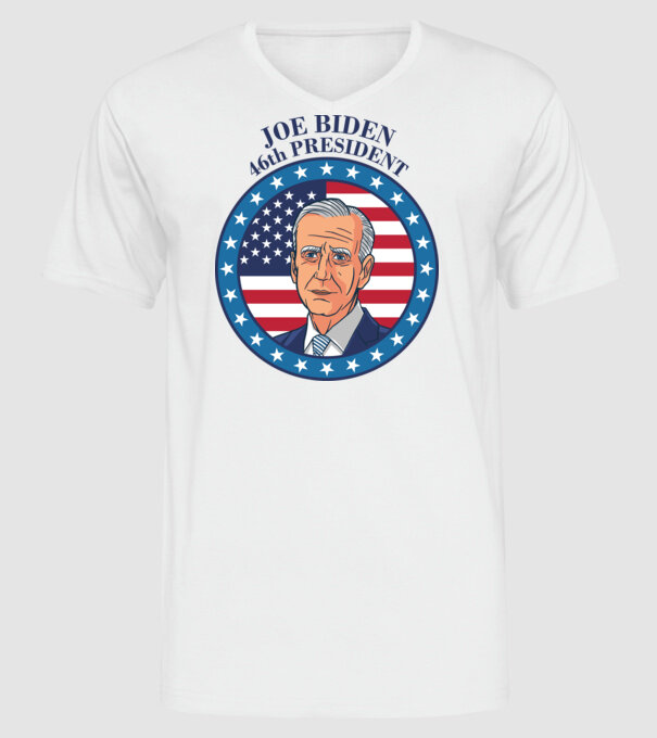 Joe Biden cel de-al 46-lea președinte al SUA model alb pe tricou