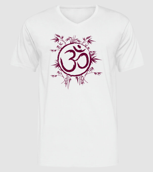 Simbol Yoga model alb pe tricou