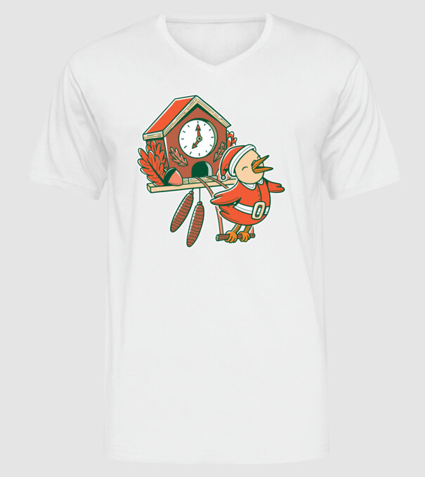 Cuc de Crăciun model alb pe tricou