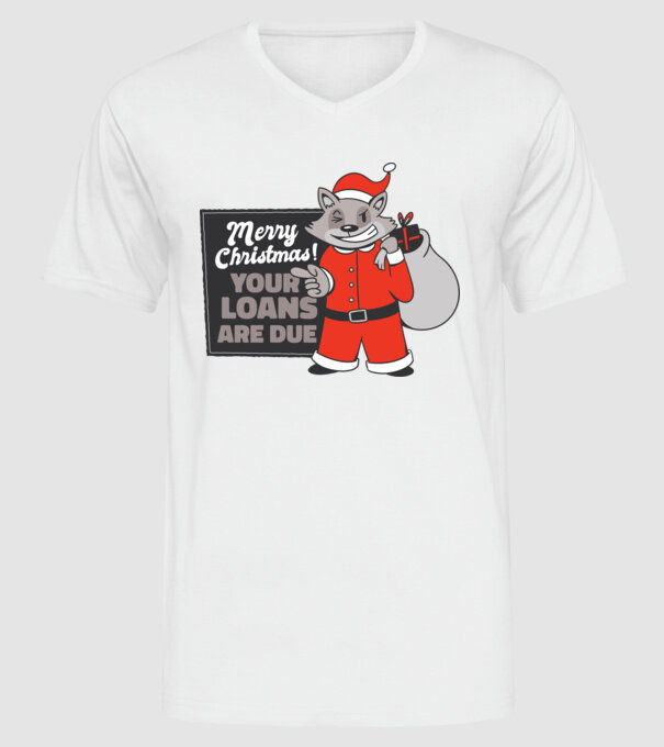 Raton de Crăciun model alb pe tricou