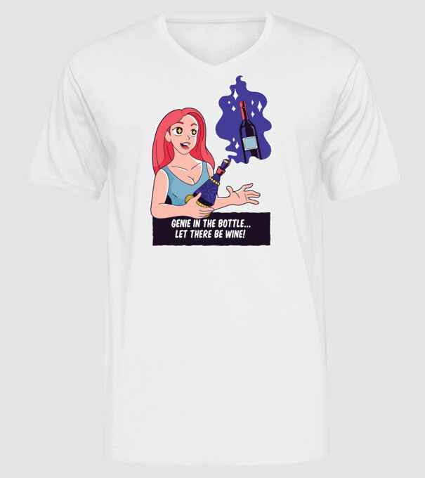 Dorința mea, să fie vin model alb pe tricou