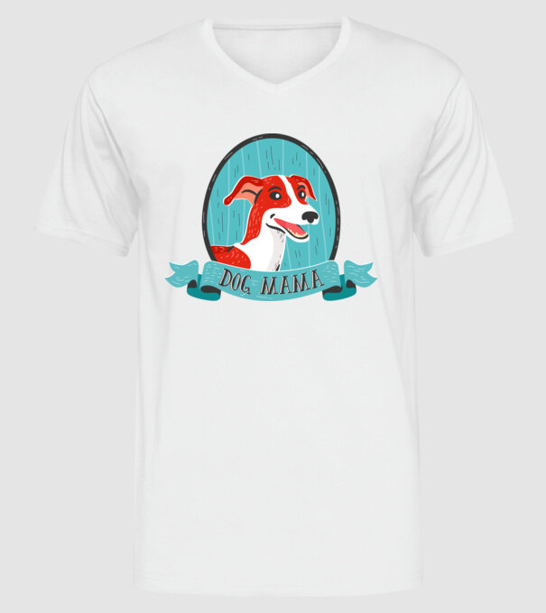 Câine Mamă model alb pe tricou