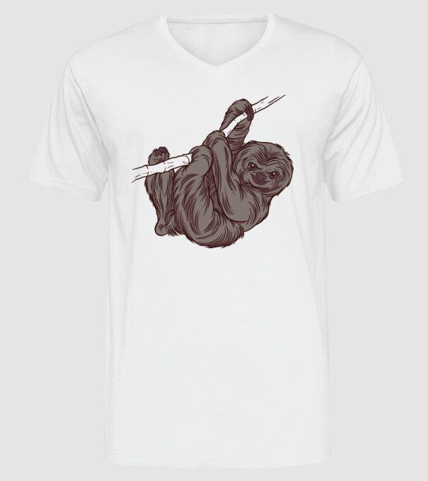 Leneș model alb pe tricou