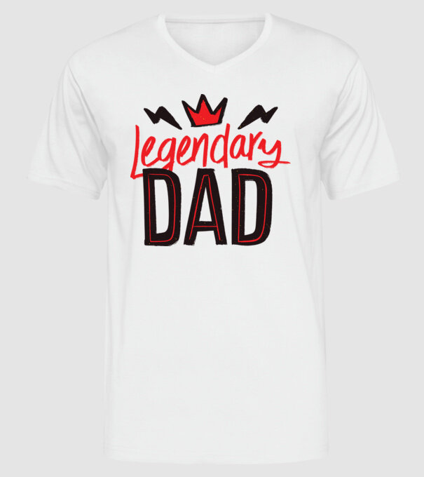 Tată legendar model alb pe tricou