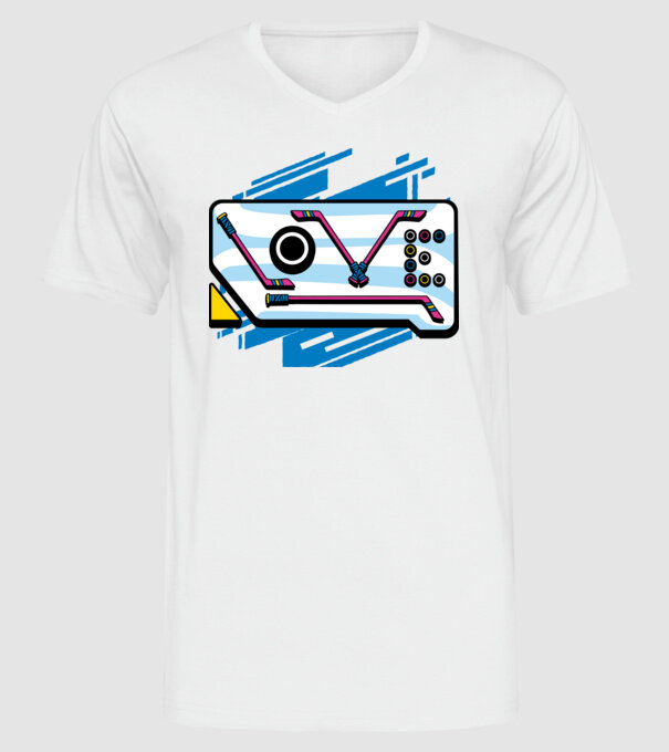 Love Hockey model alb pe tricou