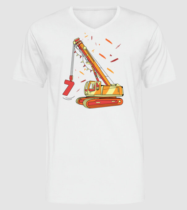 Prindere 7th Birthday model alb pe tricou