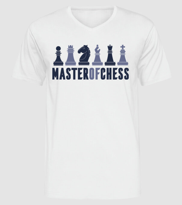 Master of Chess model alb pe tricou