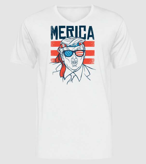 Merica Trump 2020 Usa model alb pe tricou