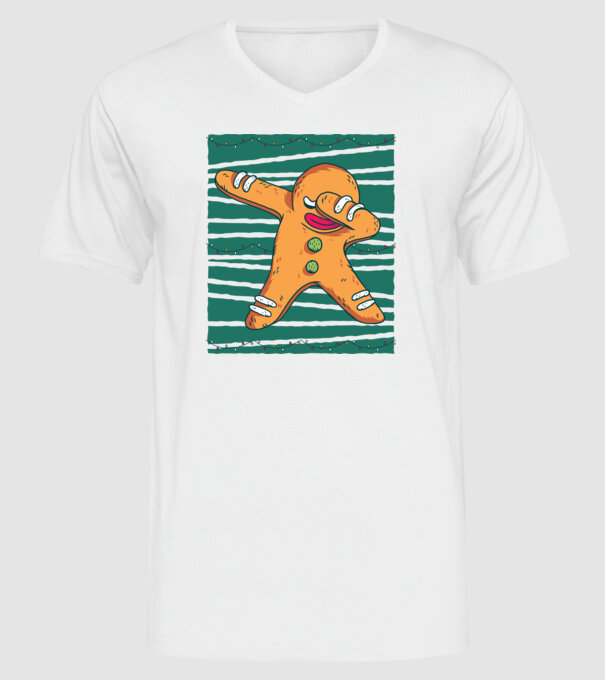 Turtă dulce DAB Crăciun model alb pe tricou