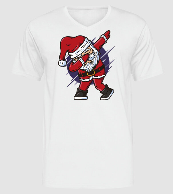 Moș Crăciun DAB model alb pe tricou