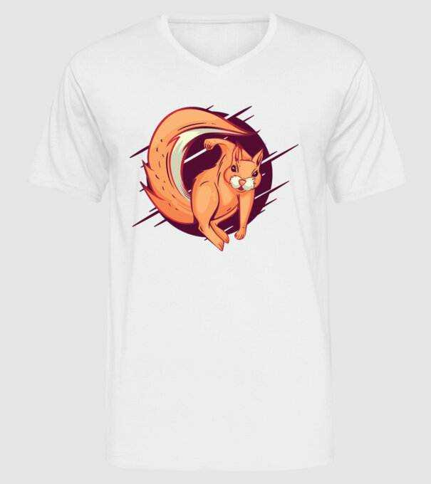 Supererou veveriță model alb pe tricou