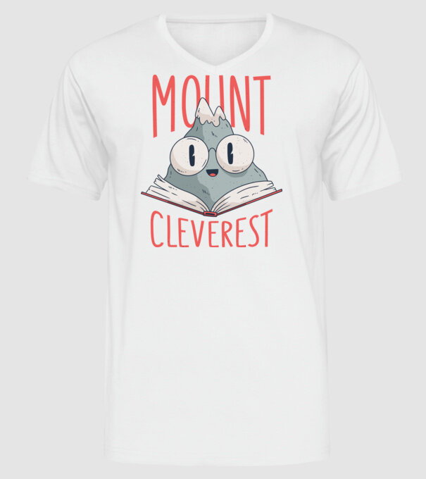 Tricou Mount Cleverest model alb pe tricou