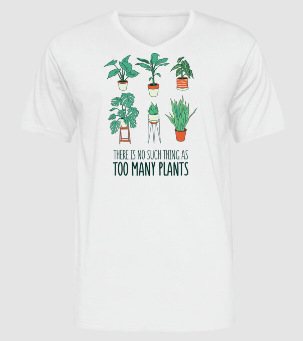 Este imposibil să existe prea multe plante model alb pe tricou