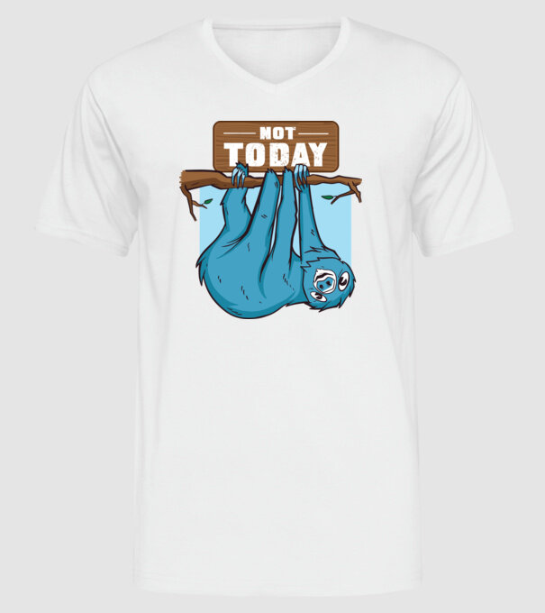 Not today Leneș model alb pe tricou