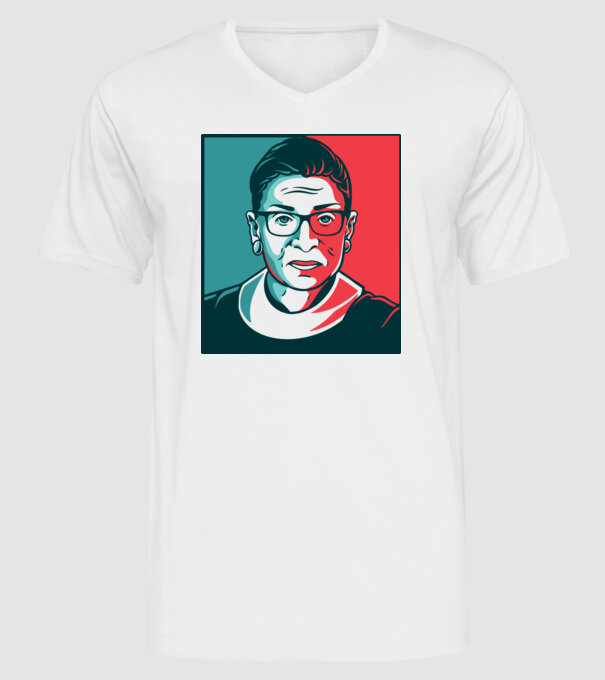 Ruth Bader Ginsburg model alb pe tricou