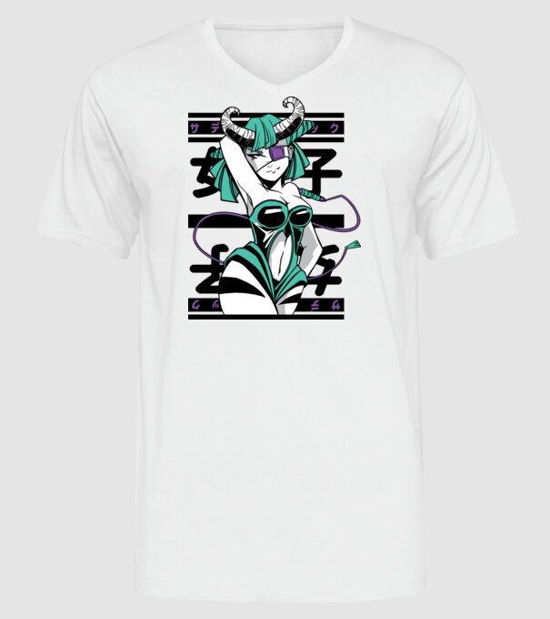 Fată sexy Anime model alb pe tricou