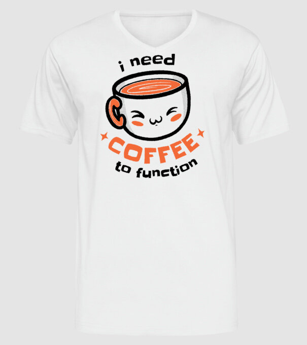 Am nevoie de cafea model alb pe tricou