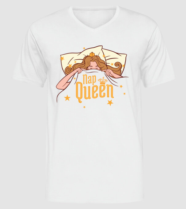 Regina somnului model alb pe tricou