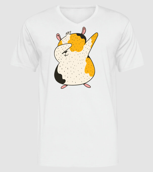 Porcușor de Guineea model alb pe tricou