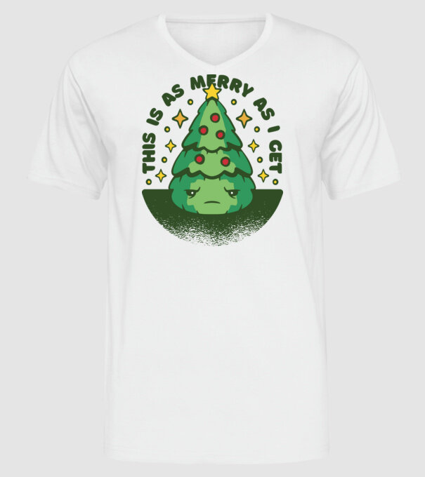 This is as merry as i get tricou Crăciun model alb pe tricou