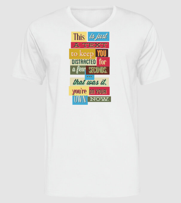 This is just a text to keep you distracted model alb pe tricou