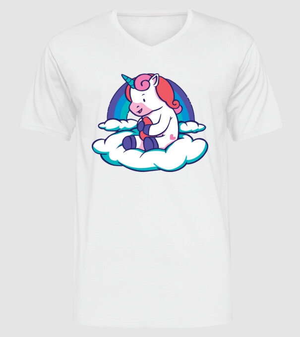 Unicorn Baby model alb pe tricou
