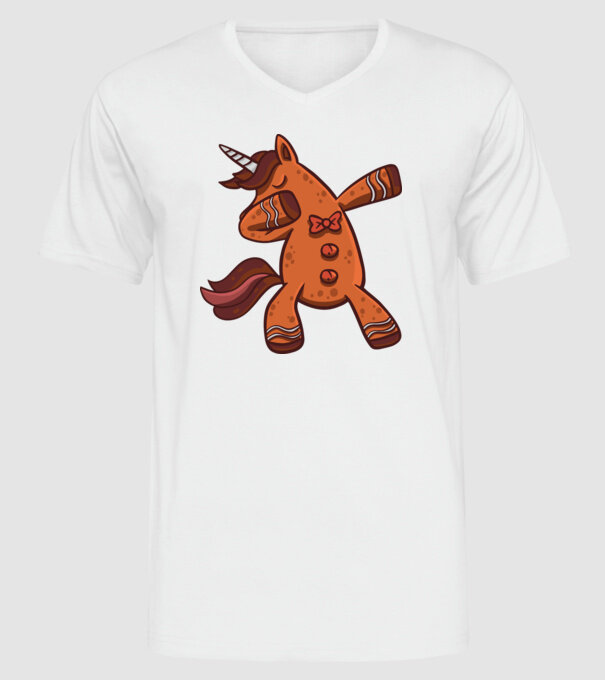 Unicorn turtă dulce DAB model alb pe tricou