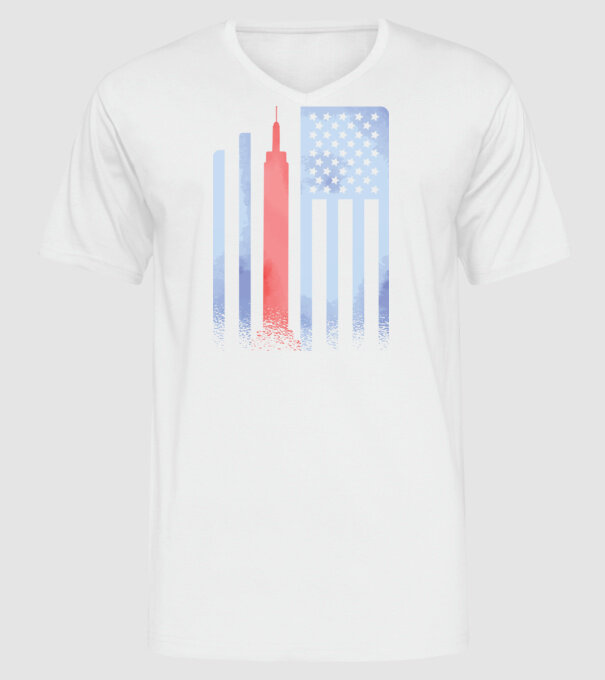 Usa Empire State Building model alb pe tricou